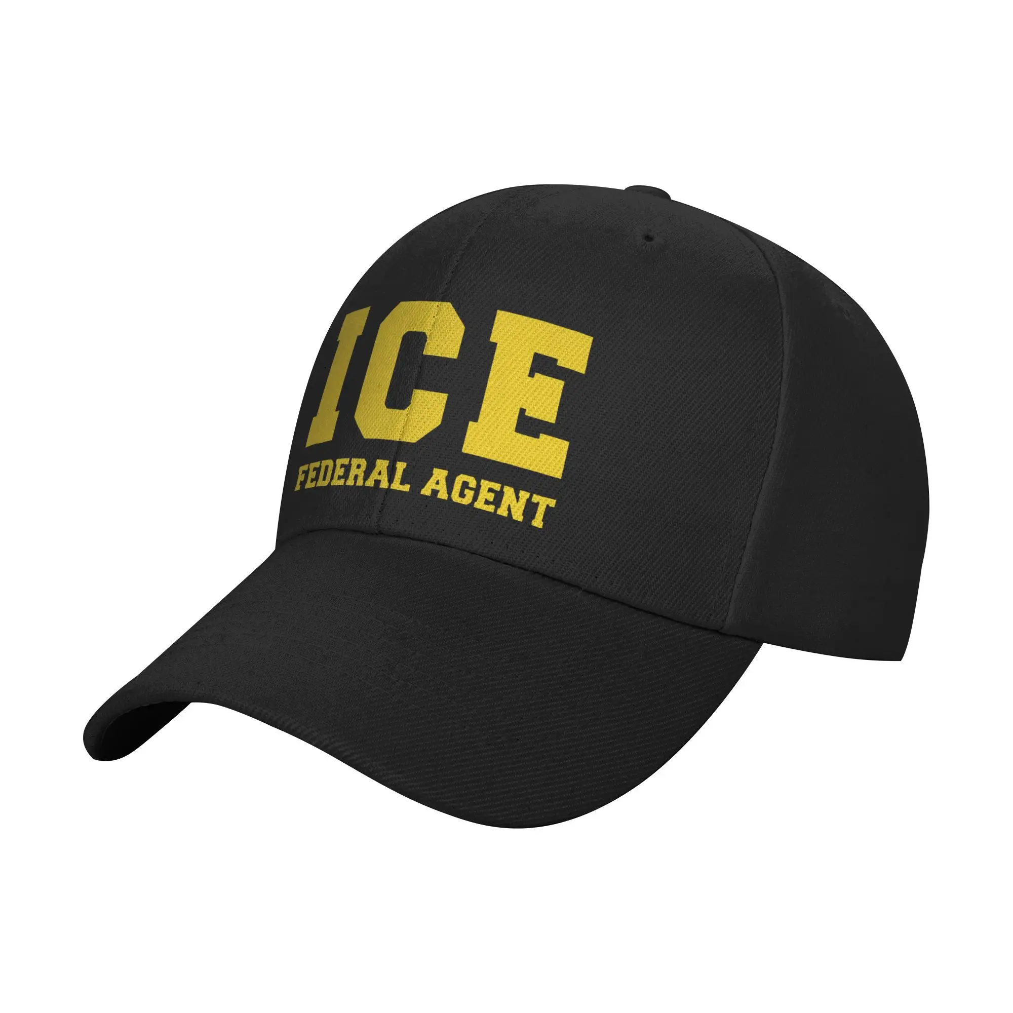 ICE Federal Agent Immigratio Sun Baseball Cap Spring Unisex Men  Print Trucker Hat Hot Sale y2k Retro Outdoor Gym Baseball Caps