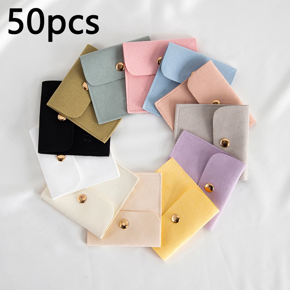 50/10/1pcs Microfiber Velvet Bag Jewelry Presents Bags for Earrings Necklace Christmas Wedding Gift Package Candy Favor Bag