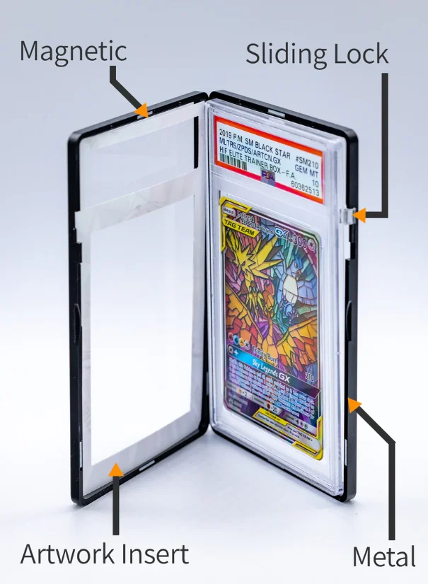 Expositor Acrílico Extendido para Tarjetas de Pokémon, Diseño de Thundurus, Tornadus, Parasol Lady, Alolan, Rahichu, Vanillish, para Estuche PSA (No Incluye Tarjeta)