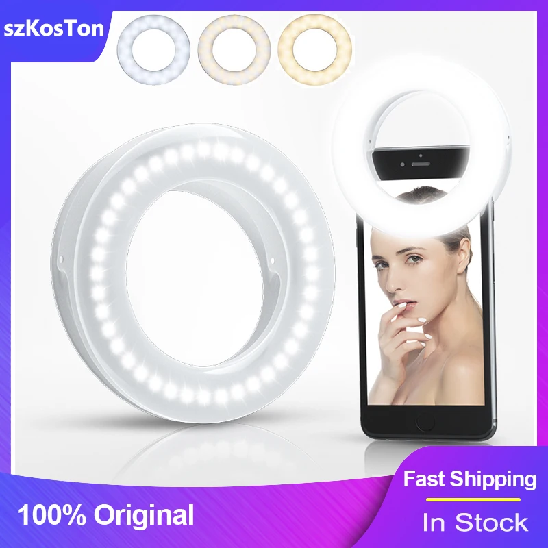 LED Selfie Ring Light Mobile Phone Lens LED Selfie Lamp Ring for iPhone Samsung Xiaomi  Phone Tablet Selfie Light