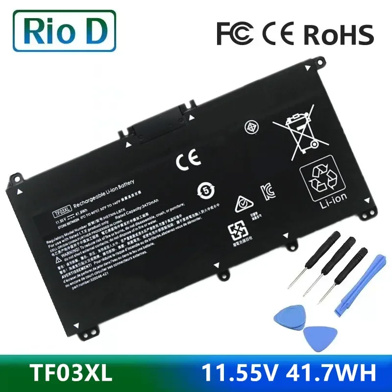 

TF03XL TF03 Аккумулятор для HP Pavilion 15-CC 14-bf033TX 14-bf108TX TPN-Q189 TPN-Q190 Q191 14-bf008TU HSTNN-UB7J TPN-Q188