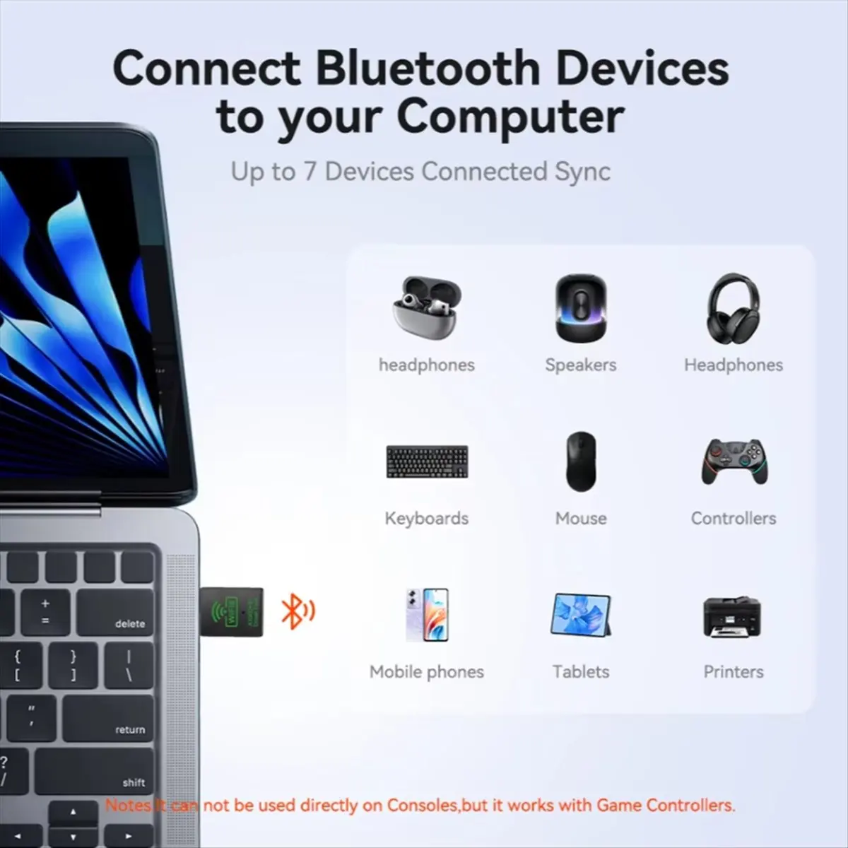 ABGN 900Mbps USB WiFi Bluetooth Adapter 2 in 1 Dual Band 2.4G/5GHz Wi-Fi Dongle Wireless Network Card Receiver PC Laptop
