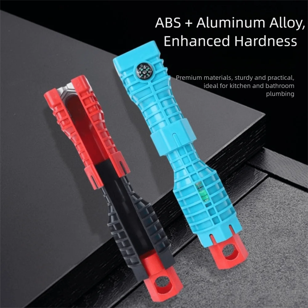 

Набор ключей для раковины 24 в 1 с нескользящей ручкой, многофункциональный инструмент для ремонта смесителей и труб, легкий в использовании, с двойной головкой