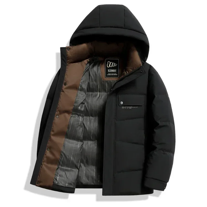 

Men's Short Down Jacket Luxury Designer Clothing 2024 Winter Cold Protection Clothing Hooded Thickened Coat High Price Filled