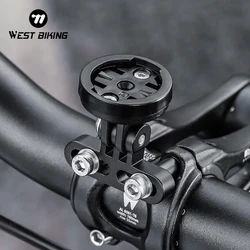 WEST BIKING-bicicleta Velocímetro Stem Mount, Garmin Gopro Adaptador, 180 graus ajustável bicicleta Computer Mount para Bryton Wahoo