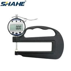 SHAHE-Digital Espessura Gauge, Película de Couro, Medição de Espessura, 0,01mm, 0-10mm, 25mm