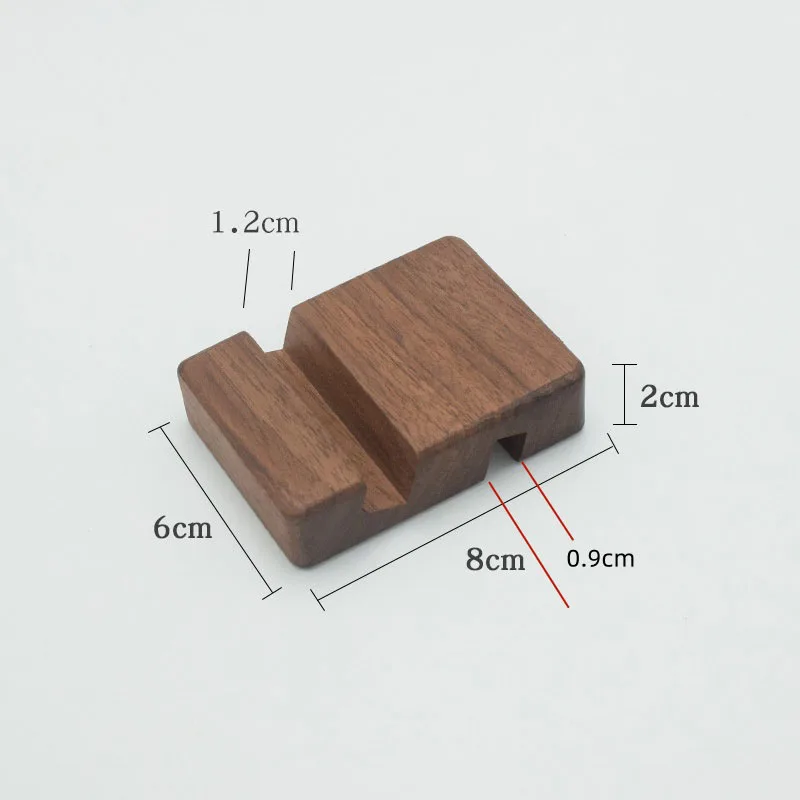 Universele massief houten mobiele telefoonrekken Eenvoudige bureaustandaardhouder voor mobiele telefoon Tablet PC E-reader Draagbare mobiele telefoonhouder