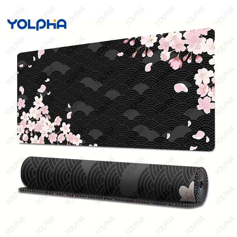 Sakura Blossom XXL Großes Gaming-Mauspad Rutschfeste Erweiterte Tastaturmatte Schreibtischunterlage für Gamer Büro Zuhause Computer-Schreibtisch Dekoration