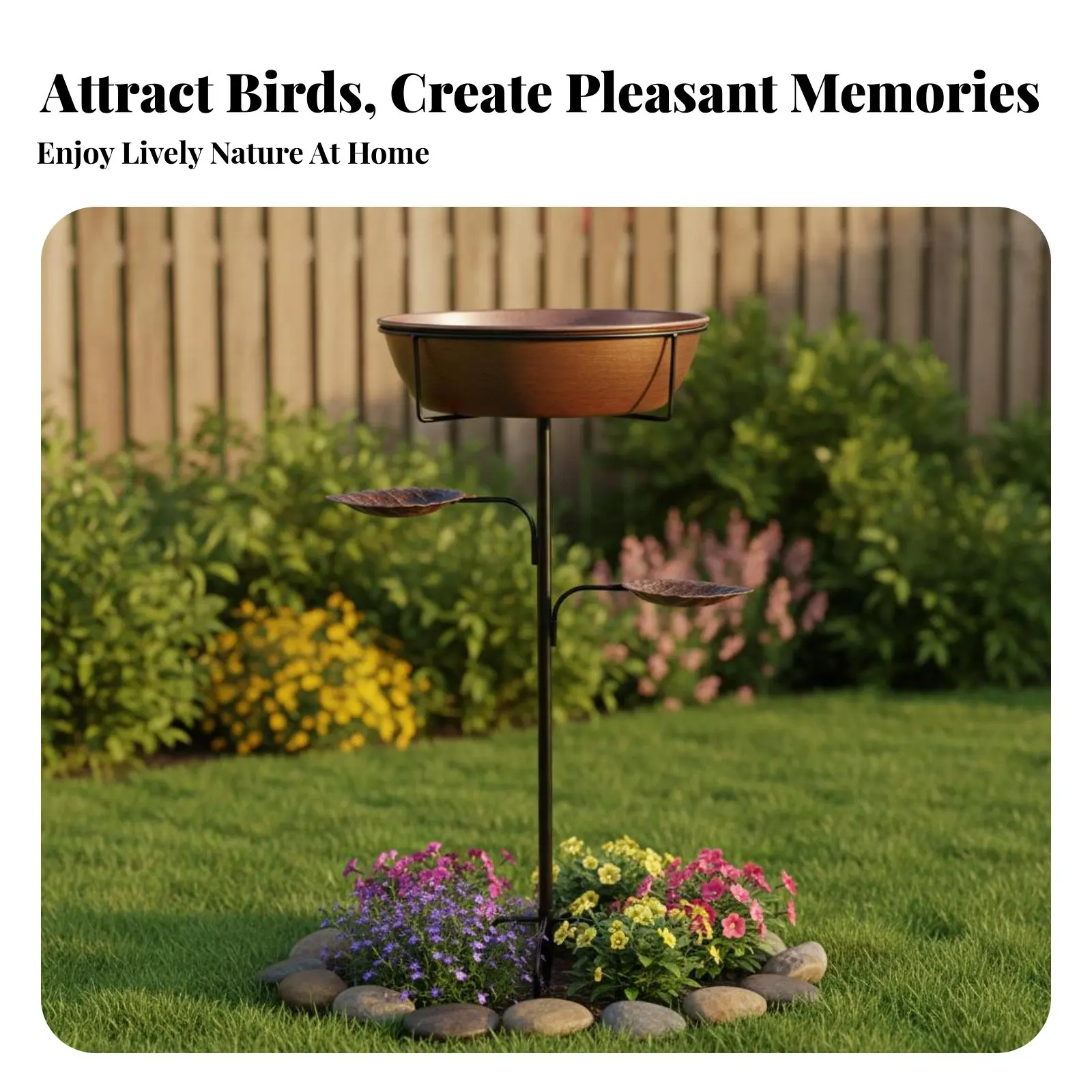 Avian Bath Feeder Combo Deep Basin Avian Bath and Feeder Combo Decorative Garden Birdbath Weather Resistant Freestanding