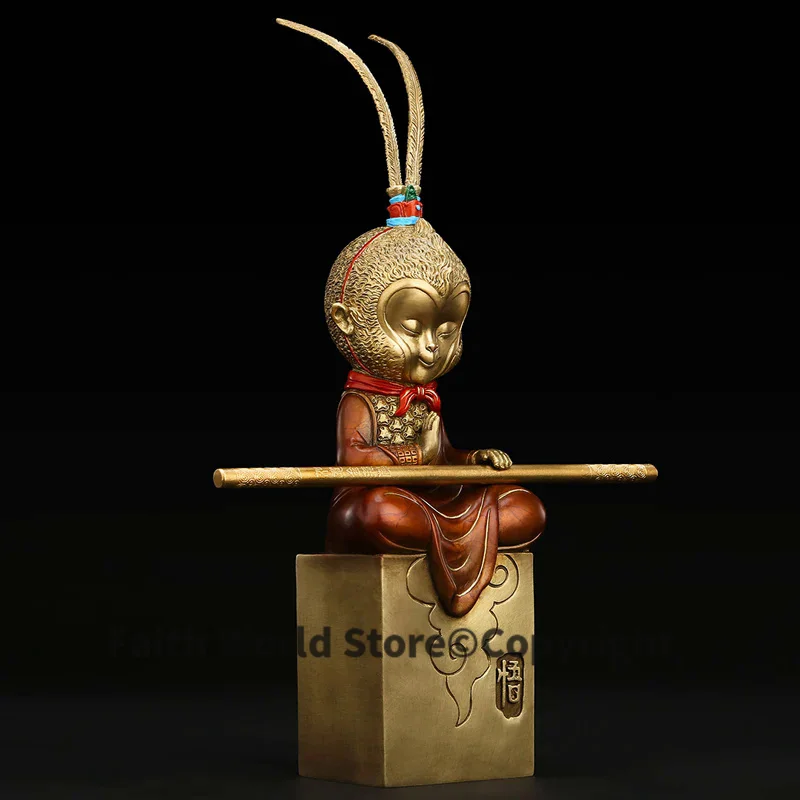 Collector Edition--TOP business OFFICE home ROOM efficacious Talisman Mascot GOLD God of Mars FENG SHUI Brass statue