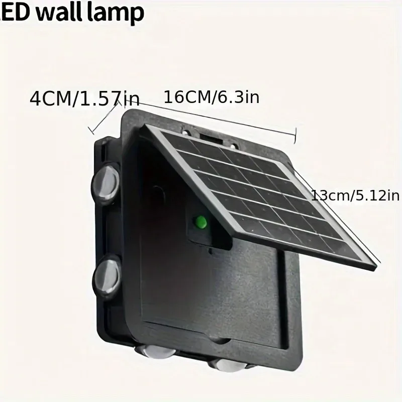 2팩 태양광 벽 조명 RGB/WW 8헤드 야외 세척 램프 8가지 조명 모드 조명 센서 제어 색상 변경 정원용