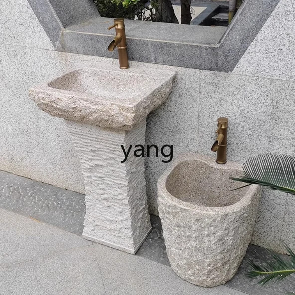LHH1 natural marble laundry pool outdoor integrated courtyard sink