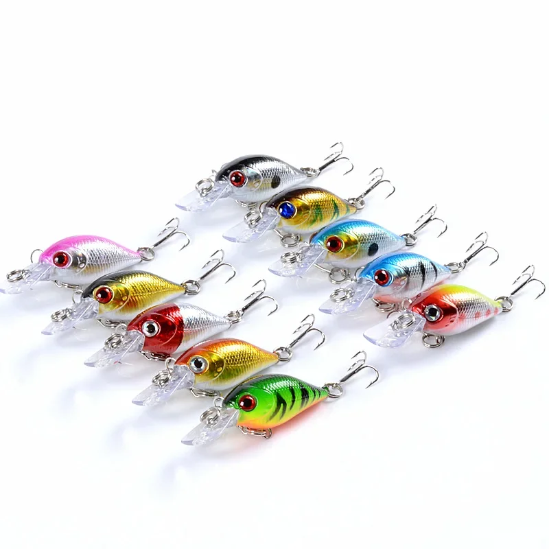 Luya Bait 10 Color Rock Little Fat 5.2cm/4.4g Bionic Bait Plastic Hard Bait