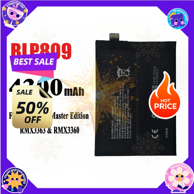 SWZY BLP947 BLP809 4300mAh 5000mAh Battery for OPPO Realme GT2 for Realme GT Master Edition/GT Mater High Quality Battery