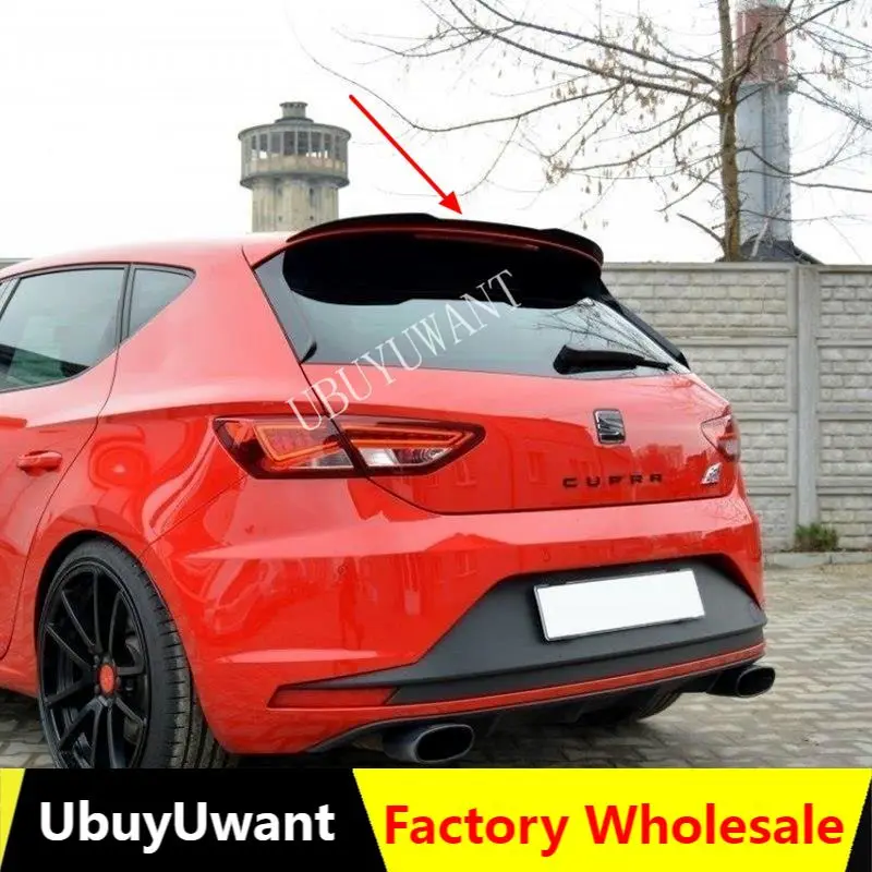 Rear Roof Lip Spoiler For Seat LEON 1P 5F MK3 ABS Car Tail Wing Decoration For ST Cupra TGI / FR Hatchback Universal Spoiler