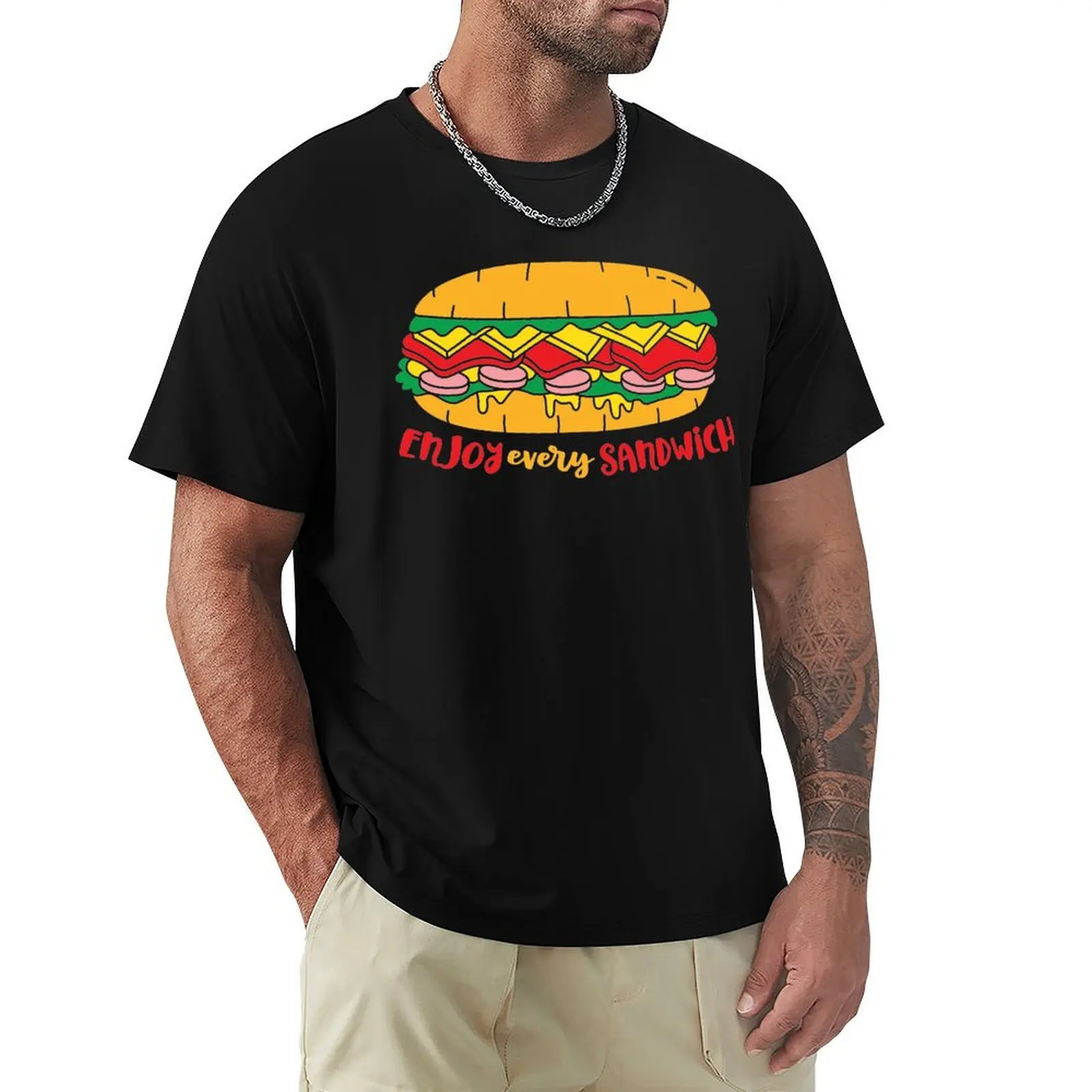 

Enjoy Every Sandwich T-Shirt graphic t shirt vintage graphic shirts mens clothing