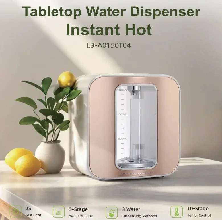 Luckboil Electric Instant Hot Water Dispenser Tabletop Plastic Desktop Water Dispenser for Baby Formula Milk Household Hotel
