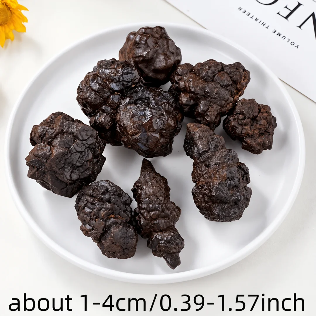 Natural Meteorite Raw Stone, Black Ore, Prophecy Stone, Round natural stone decorative stone