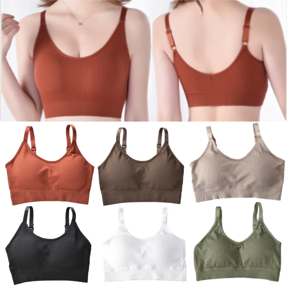 Vendita calda Reggiseni reggiseno senza cuciture per donna Coppa piena Bralette traspirante Reggiseno per dormire senza fili Top a tubo per reggiseno sportivo di alta qualità