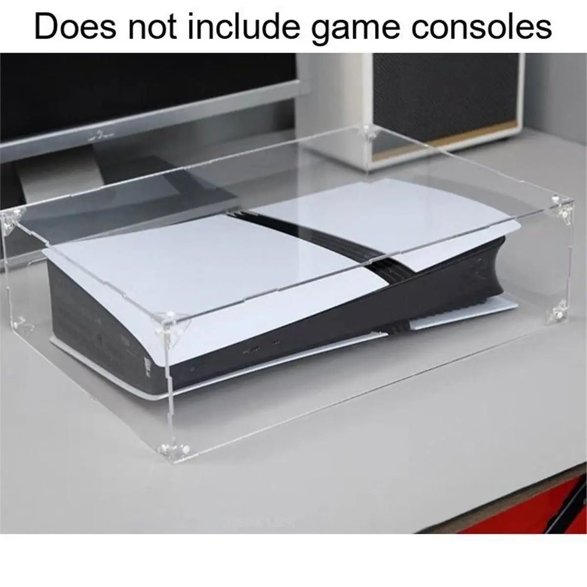 Acrylic Horizontal Game Console Transparent Dust Cover for Pro/Slim Optical Drive Edition Heat Dissipation Case