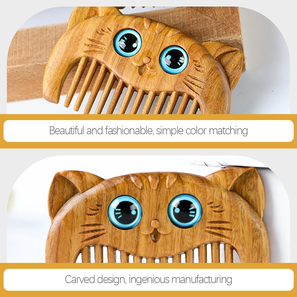 

2pcs Comb Fine Tooth Hair Brush Wooden Massage Combs for Men Women Smoothing Hairstyling Grooming Accessories