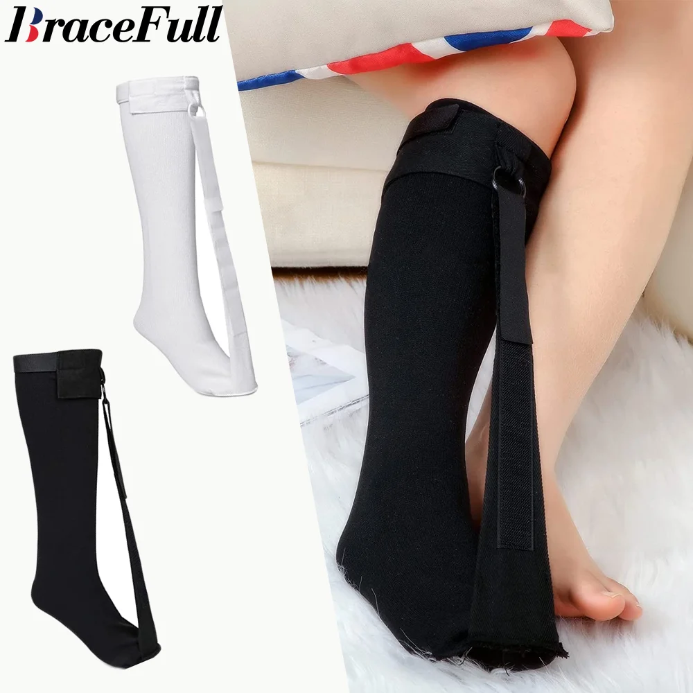 

1Set Foot Drop Support Compress Stockings Plantar Fascia Stretch Pain Relief Orthotics Brace Socks Sleeve Stabilizer Wrap Splint