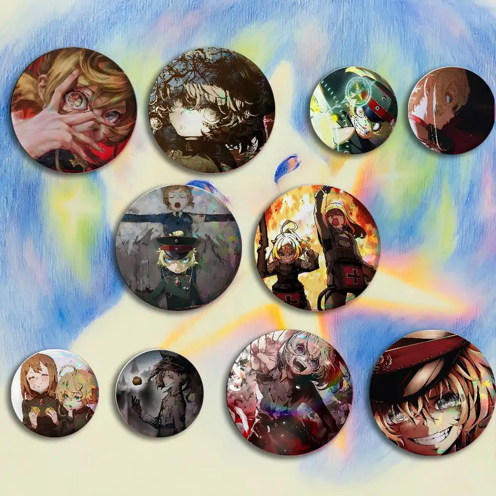 Y-Youjo Senki S2 Badges 25 32 44 58 75 mm Round Customizable Wholesale Fan goods Self-made fan freebies