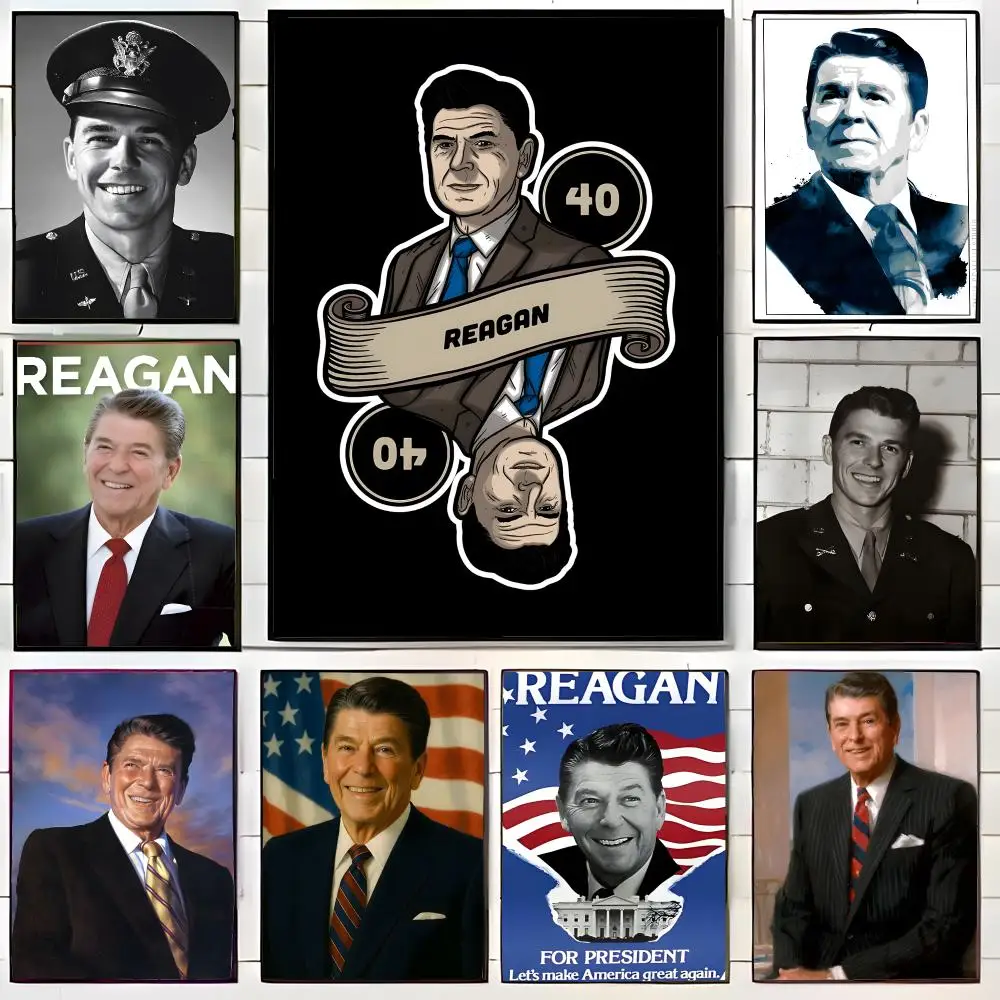 Politician Biography R-Ronald Wilson Reagan Poster Wall Art Print Decorative Mural Home Decor Gift Unframed