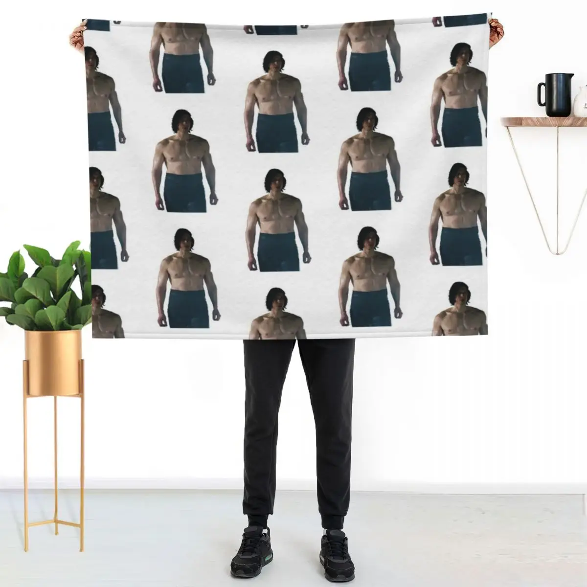 Ben Swolo Throw Blanket Cozy Light Blanket for Travel Camping Picnic
