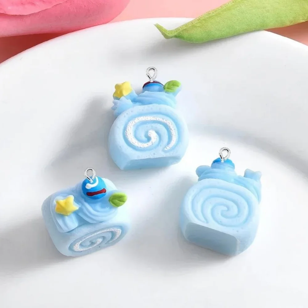 10PCS 21x19mm Roll Cake Series Flat Back Charms For Earrings Bracelet Hairpin DIY Jewelry Pendants Decoration Accessories ﻿ - view 3
