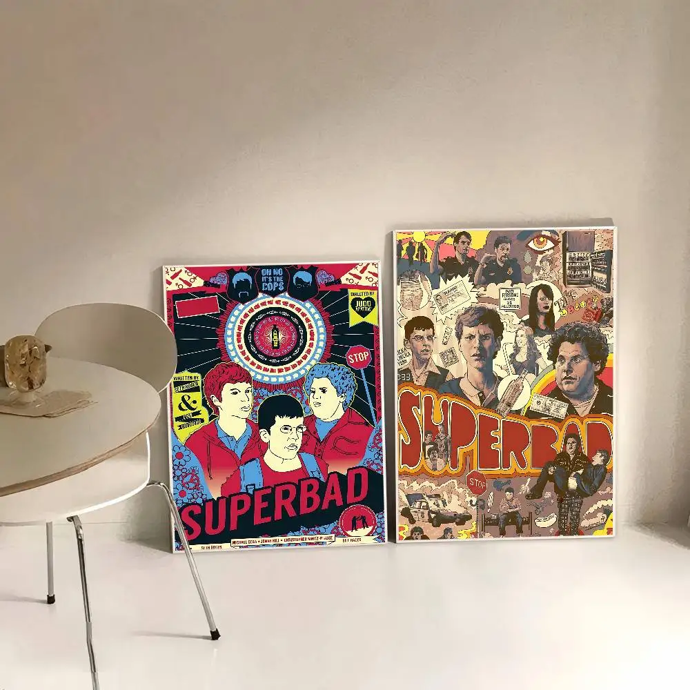 Film Superbad Youth Whitepaper Poster Waterproof Paper Sticker Coffee House Bar Aesthetic Art Wall Painting