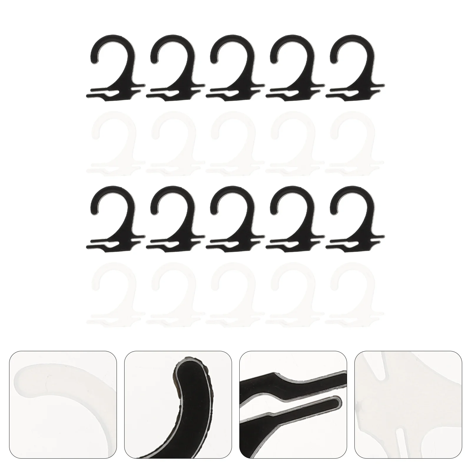

400pcs Sock Hooks High Quality Plastic Smooth Surface Retail Shelves Hanging Home Shop Practical Design Storage Accessories