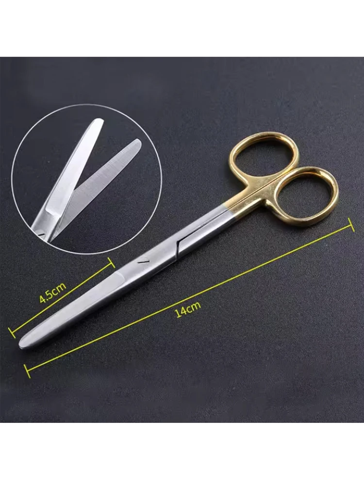 둥근 머리 무딘 가위 비강 해부 가위 스레드 조각 직선 팔꿈치 조직 가위