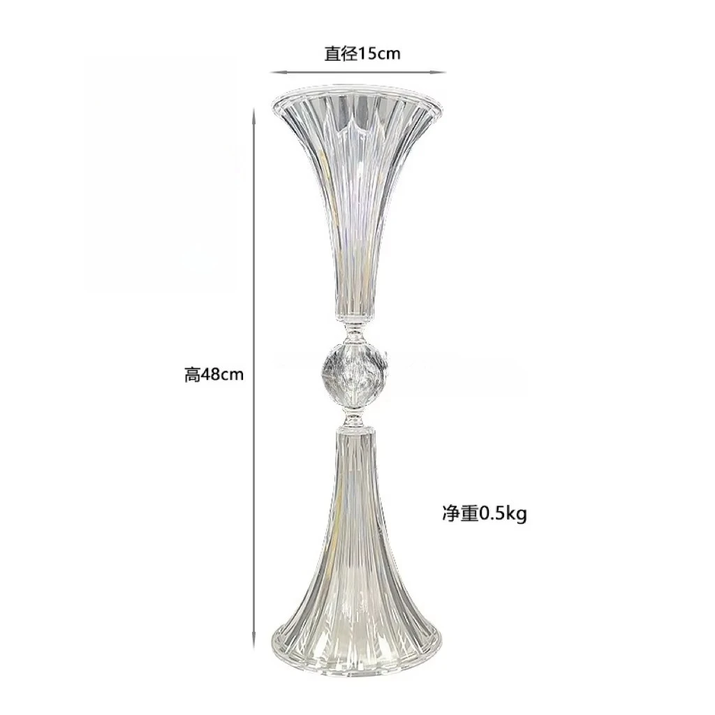 New table flower decorative ornament ball small transparent plastic vase wedding event supplies
