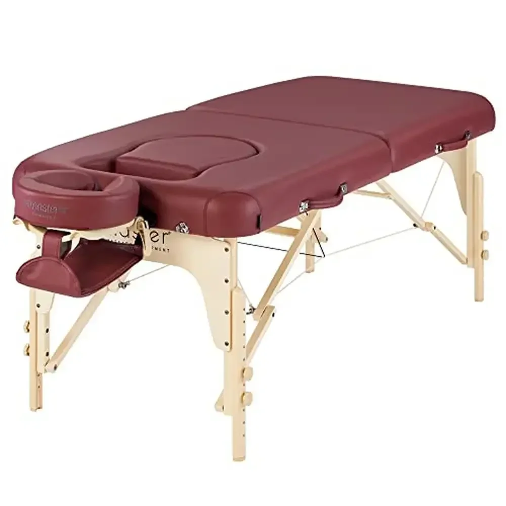 30'' Portable Pregnancy Massage Table with Adjustable Height and Memory Foam Cushion Ideal Female Clients Obese Individuals and