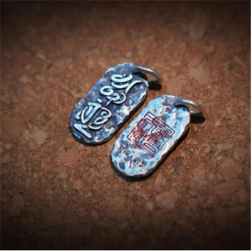 

Enamel True Celestial Necklace Brass Silver-Plated Series Tai Sui Leader Yin Marshal Du Lei Tai Sui Talisman Year of the Rabbit