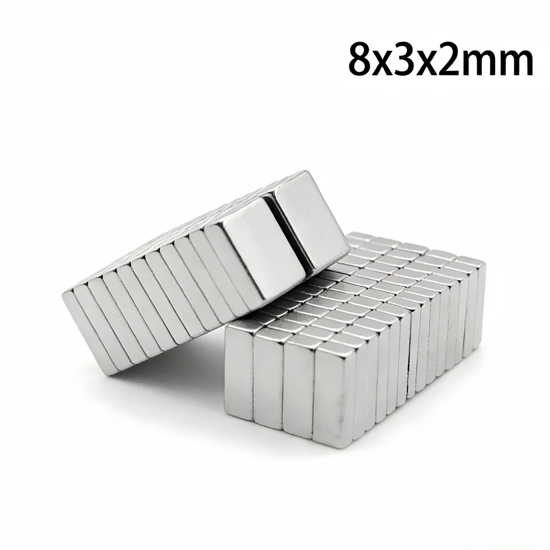 8x3x2mm Block Powerful Magnets 8mmX3mmX2mm Sheet Magnet 8x3x2mm For Home Refrigerators, Offices DIY 8*3*2mm