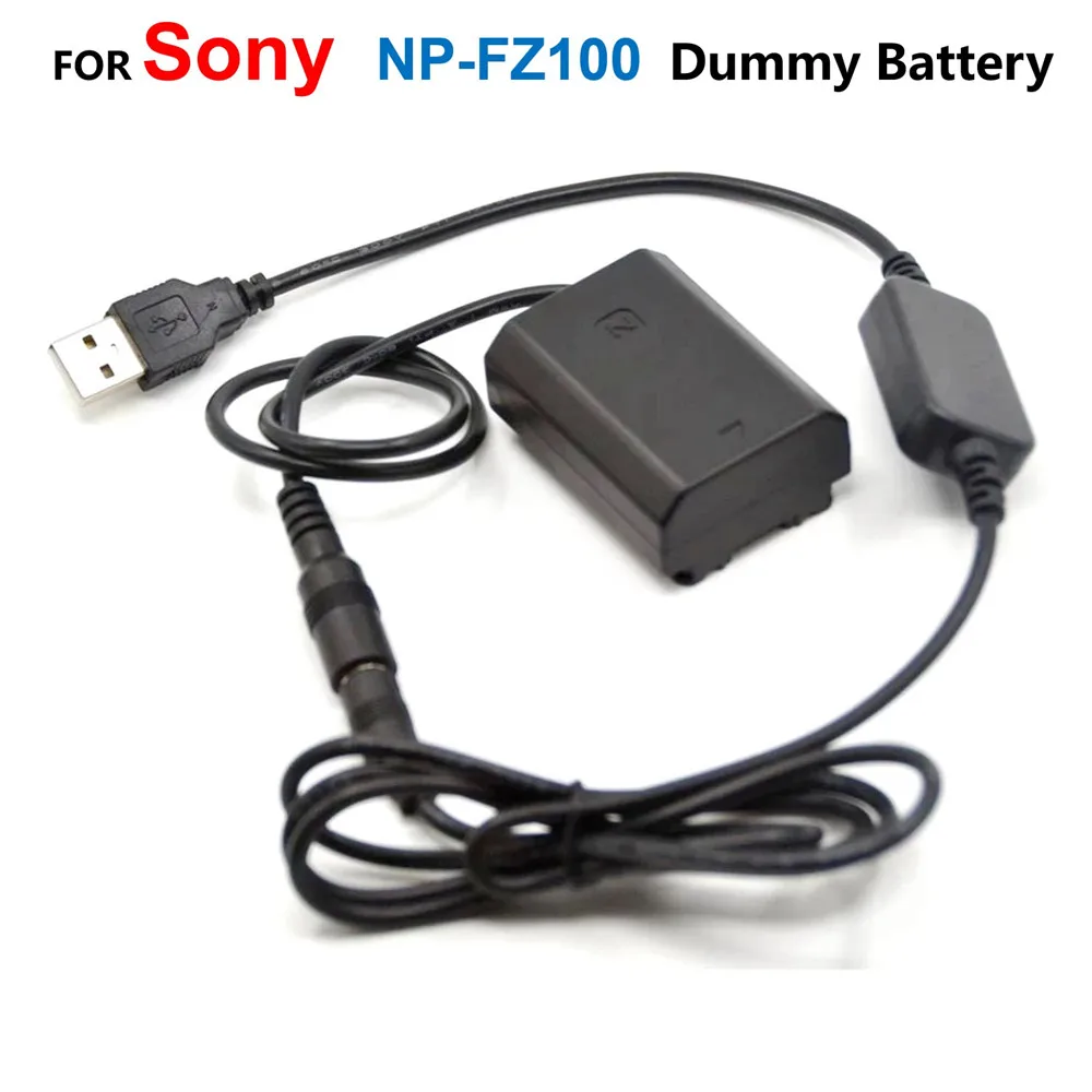 

FZ100 DC Coupler NP-FZ100 Fake Battery+USB Power Cable Adapter For Sony Alpha A9 A7RM3 A7RIII A6600 A7M3 ILCE-9 A7M4 A7IV A9R