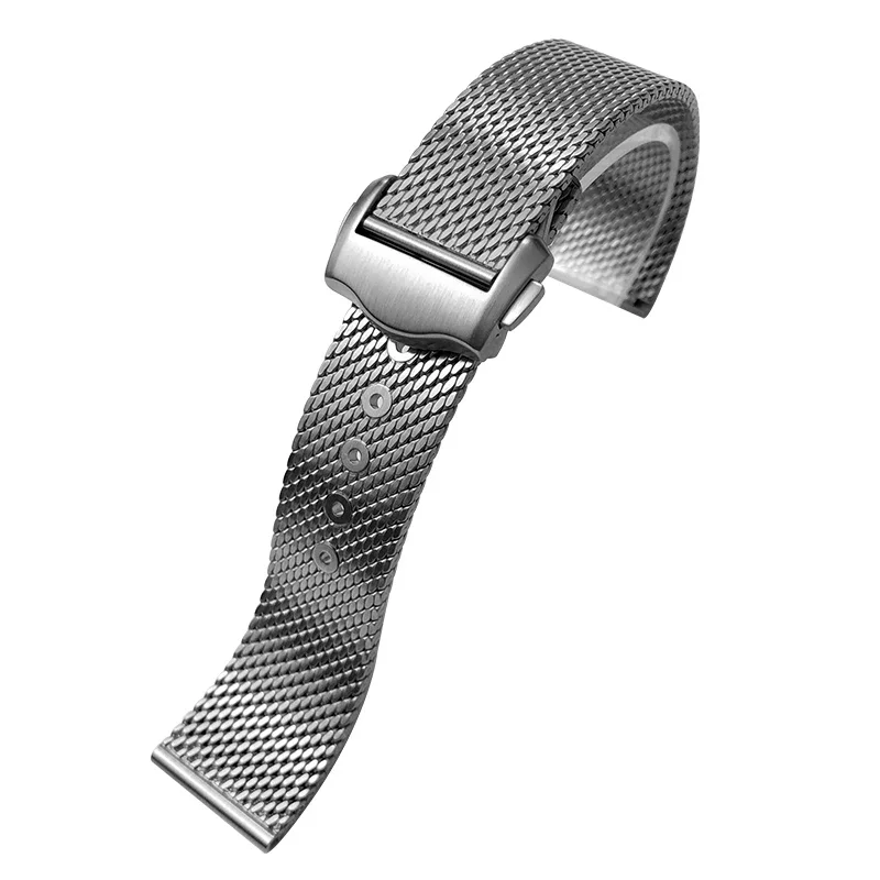 Stainless Steel Watch Strap for Seiko for Omega Seamaster 007 Diving Wrist Band Milanese Mesh Strap Folding Buckle Bracelet 20mm