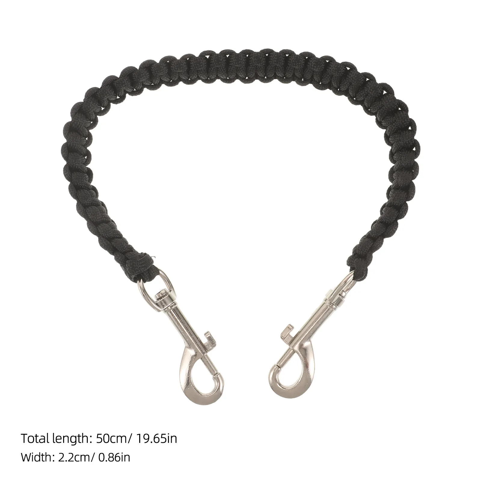 Polyester Horse Saddle Strap Braided English Saddle Balance Strap Snap Safety Handle Equestrian Stability Band Black