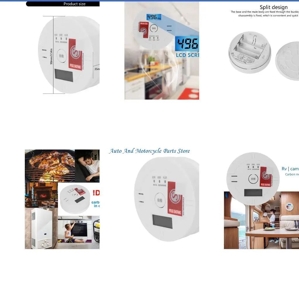 

Digital Dycry Display CO CO Detector Detector Detector Detector Easy Установка аккумулятора CO тревоги для домашних туристов