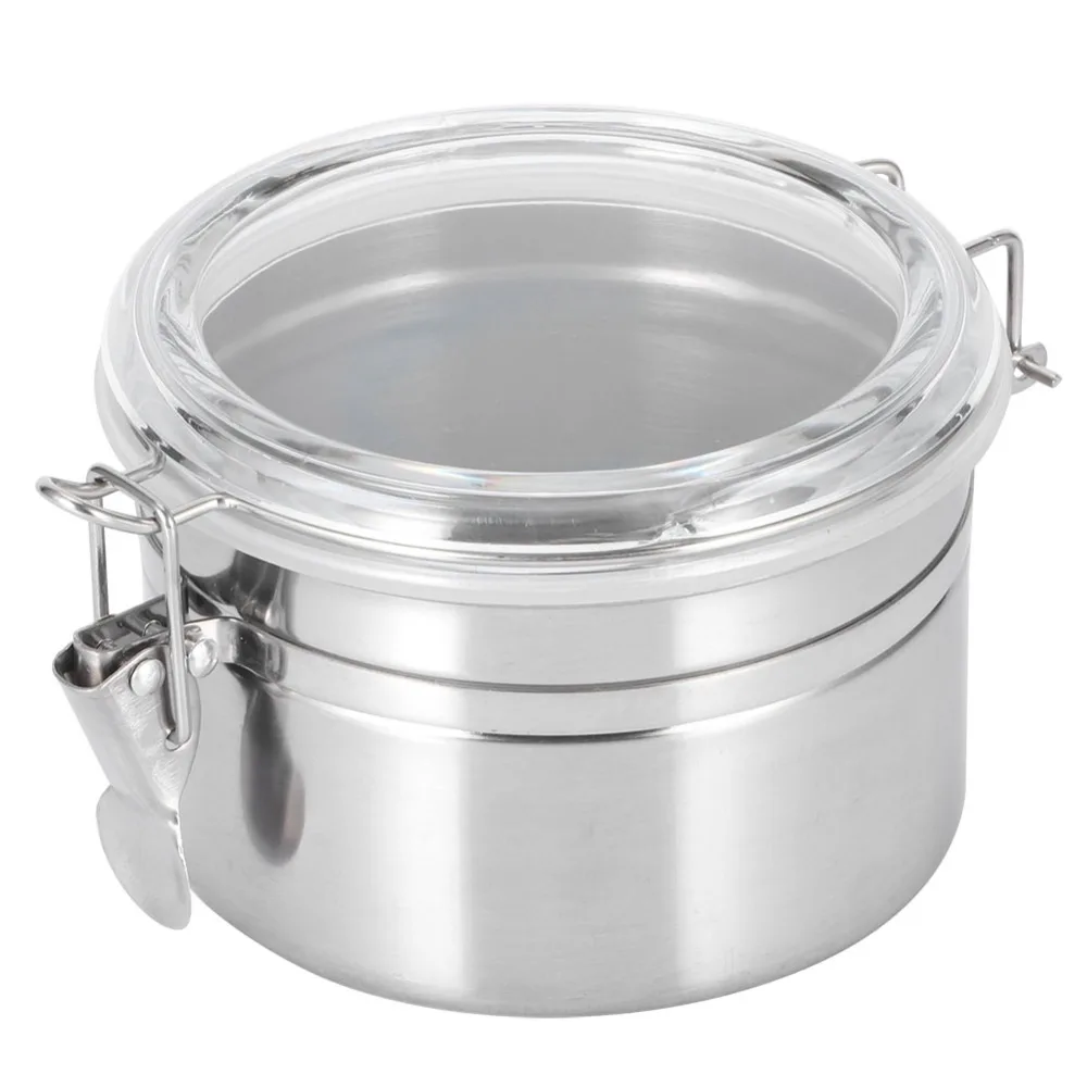 Stainless Steel Airtight Coffee Container 750ml/950ml/1150ml/1500ml Locking Clamp Food Storage Tin Kitchen Organization Jar