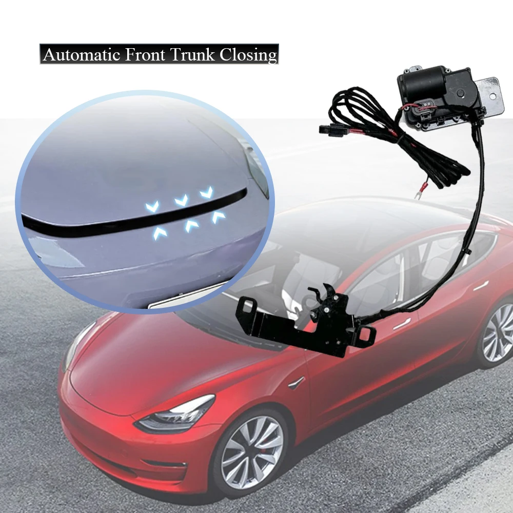 

Car Electric Soft Closing Front Trunk Spare Box Suction Lock Automatic Lock Closer For Tesla Model 3 2021 2022 2023