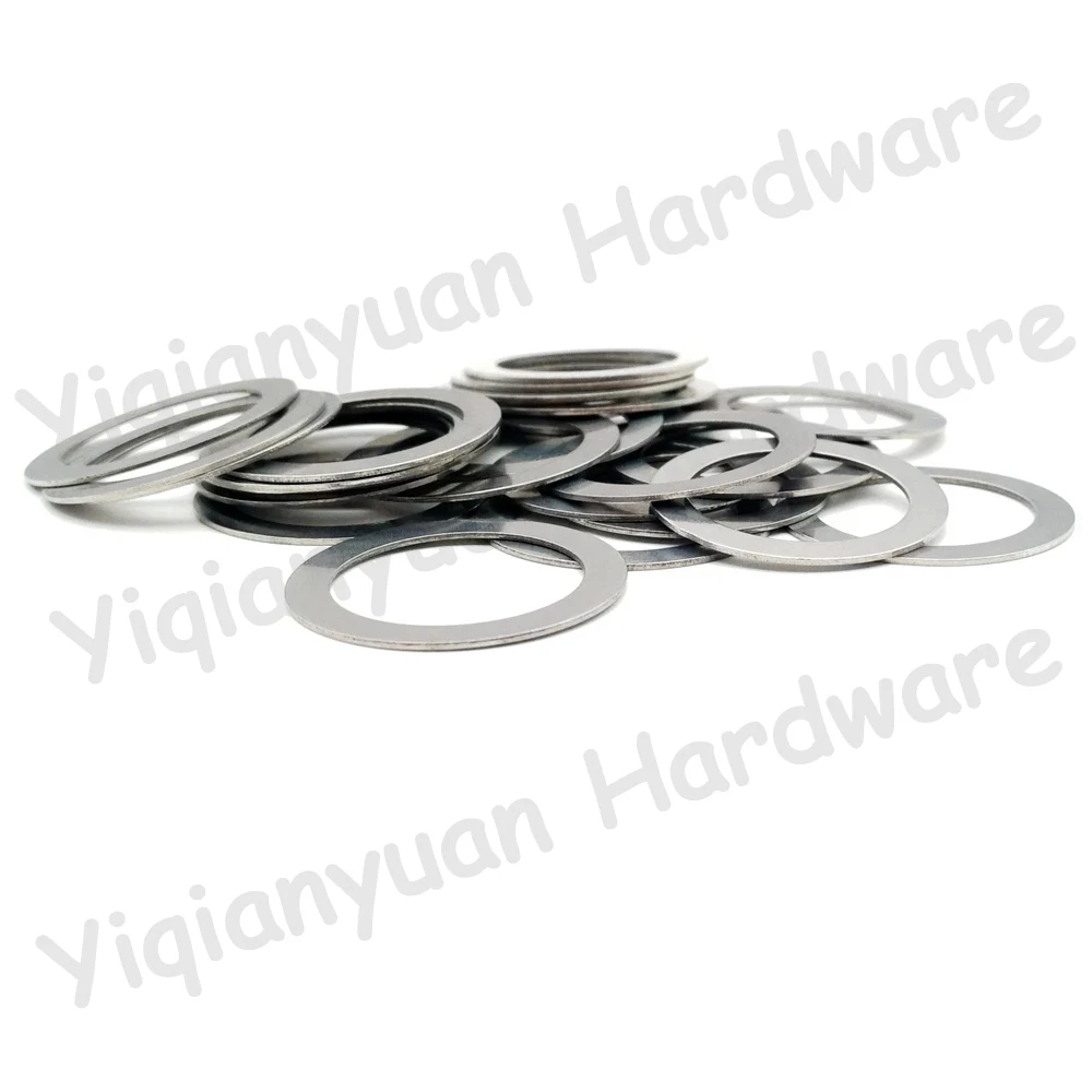 Yiqianuuan ปะเก็น M19 DIN988 M18 M16 M17 SUS304สแตนเลสปรับวงแหวนรองแผ่นบางเฉียบ