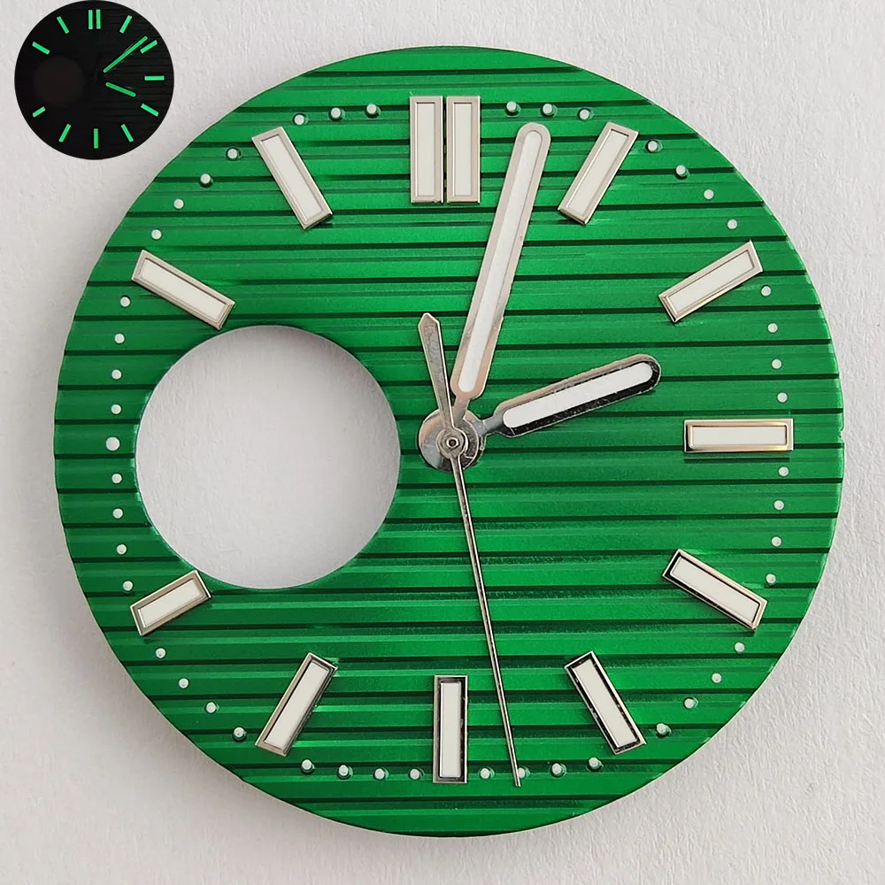 NH38 dial 29.5mm 9-point hollowed out green luminous dial NH35nh36 pointer suitable for NH38 movement watch dial pointer