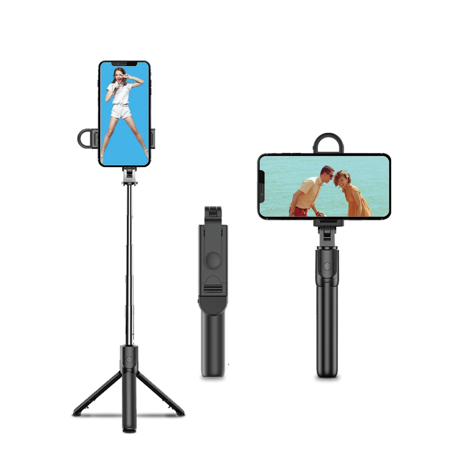 

BOEICA Selfie Stick Tripod Stand with Remote Shutter Fill Light Foldable Phone Holder for Mobile Phone Tiktok Live Streaming