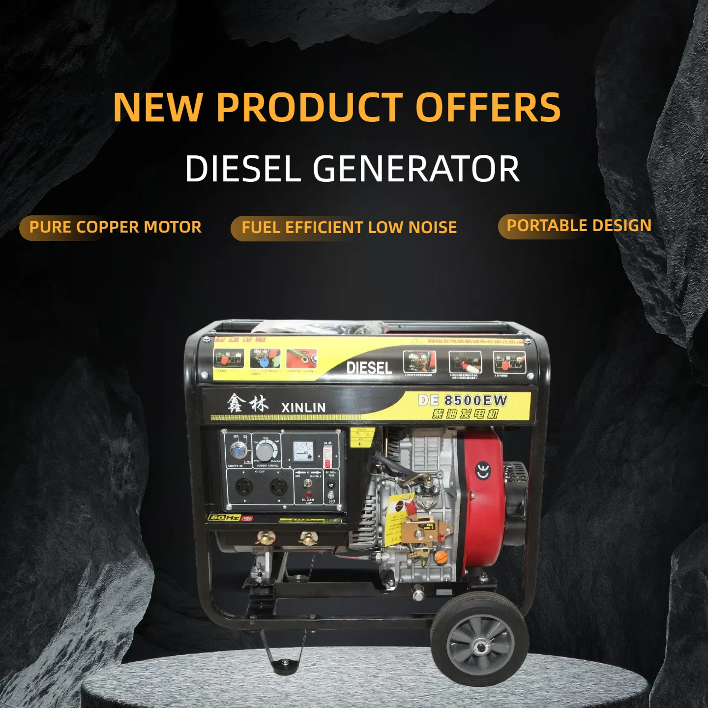 

Add to Diesla Ready-to-use Current Generator 220v China Type Factory Direct Sales Genset Travel Electricity Made in China