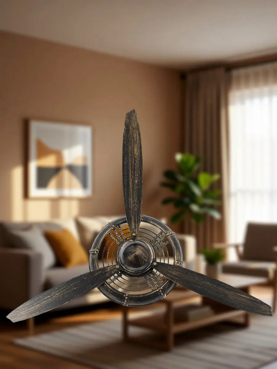 Vintage Style Wall Hanging Propeller Decor Home Office Wall Decoration Industrial Style Pendant Ornament Propeller Decor