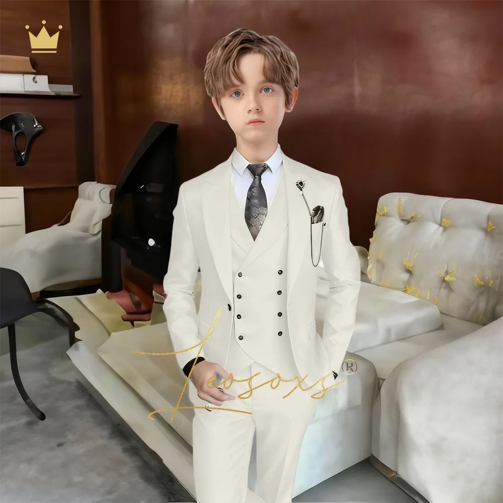 3-Piece Formal Suit Set for Children - Elegant Suit for Weddings, Parties, Birthday Celebrations, and Cocktail Parties