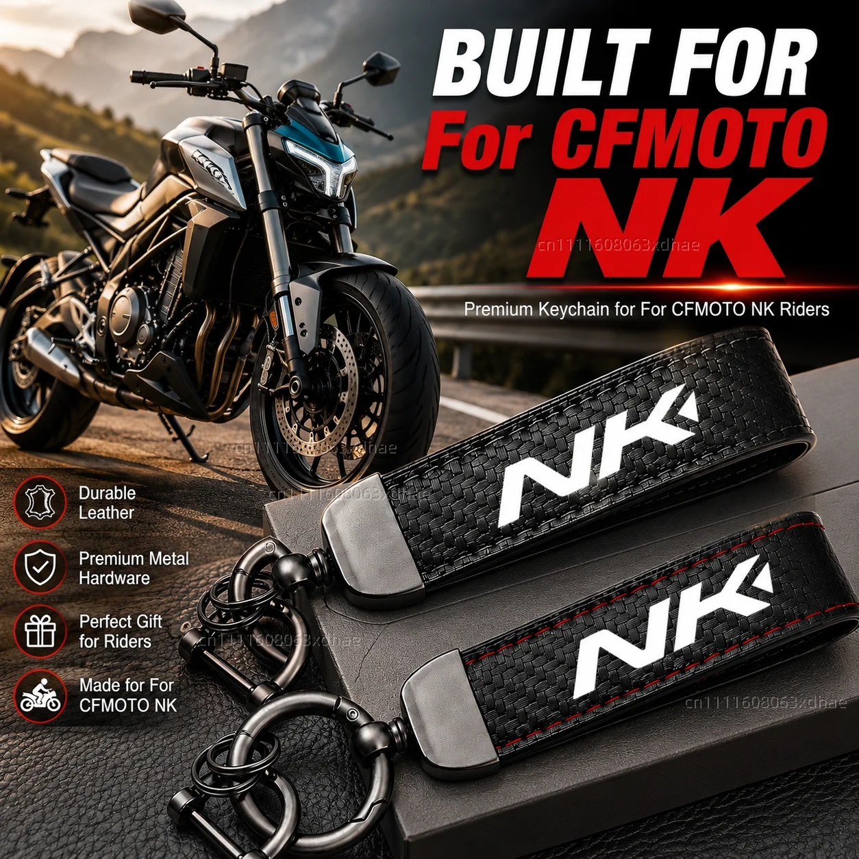 High-Grade Leather Motorcycle Keychain Holder Keyring Accessories For CFMOTO 450NK 675NK 800NK 125NK NK 675 NK 450 NK 800